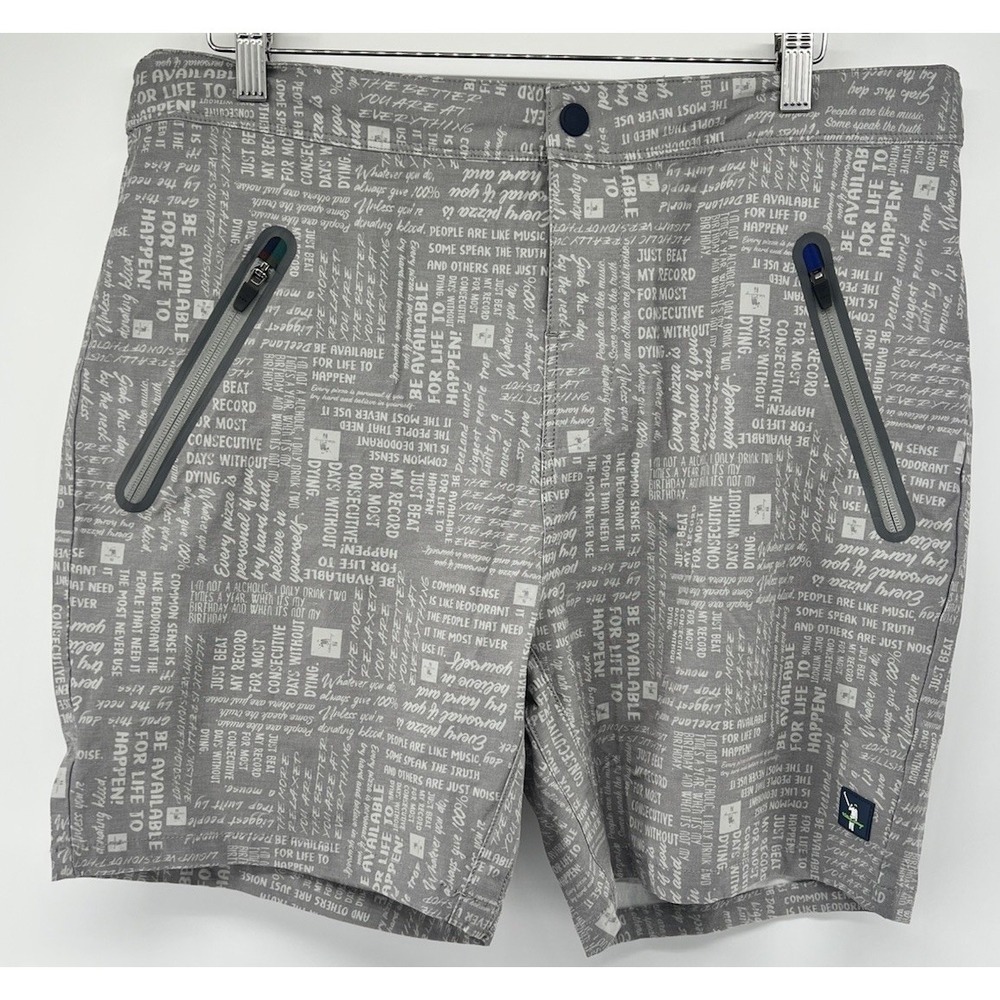 William Murray Tag 36 Actual 38 Gray Water Hazard Golf Shorts 7" Inseam Quotes